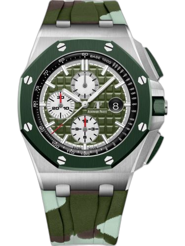 Royal Oak Offshore 44 Stainless Steel / Ceramic / Khaki / Rubber