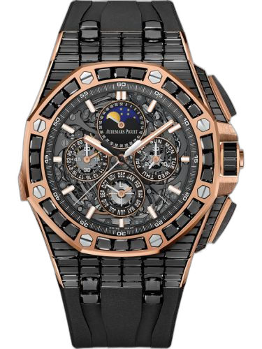 Royal Oak OffShore Grande Complication Pink Gold - Black Sapphire / Skeleton