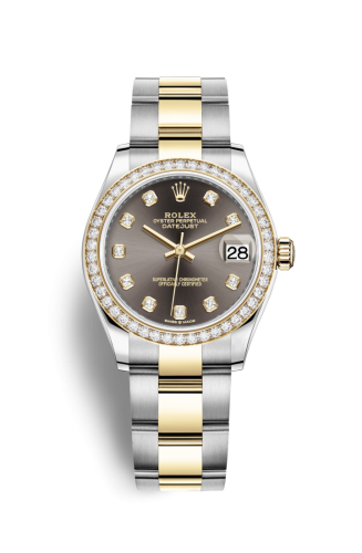 Datejust 31 Stainless Steel / Yellow Gold / Diamond / Grey - Diamond / Oyster