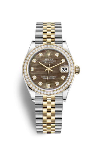 Datejust 31 Stainless Steel / Yellow Gold / Diamond / Black MOP / Jubilee