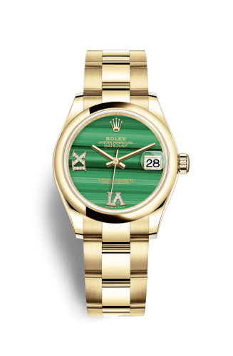 Datejust 31 Yellow Gold / Domed / Malachite / Oyster