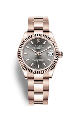 Datejust 31 Rose Gold / Fluted / Grey / Oyster
