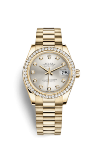 Datejust 31 Yellow Gold Diamond / President / Silver Diamond