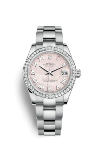 Datejust 31 Stainless Steel Diamond / Oyster / Pink MOP - Roman