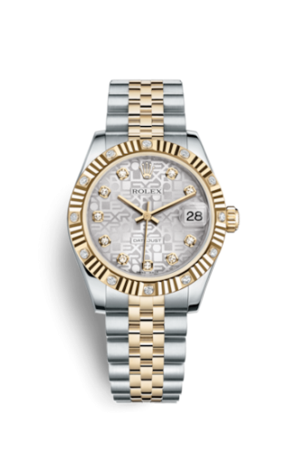 Datejust 31 Rolesor Fluted Diamond / Jubilee / Silver Computer