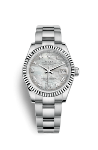 Datejust 31 Stainless Steel Fluted / Oyster / MOP - Roman