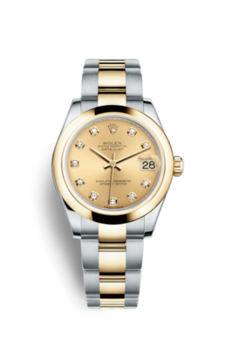 Datejust 31 Rolesor Yellow Domed / Oyster / Champagne Diamond