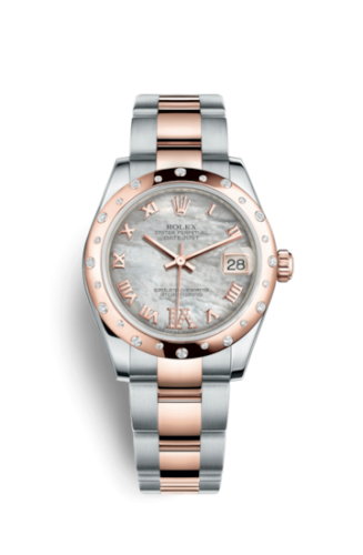Datejust 31 Rolesor Everose Domed Diamond / Oyster / MOP Roman