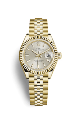 Lady-Datejust 28 Yellow Gold Fluted / Jubilee / Silver