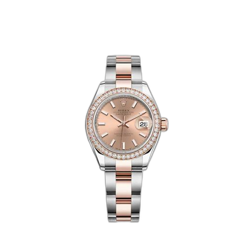 Lady-Datejust 28 Stainless Steel / Rose Gold / Diamond / Rose / Oyster