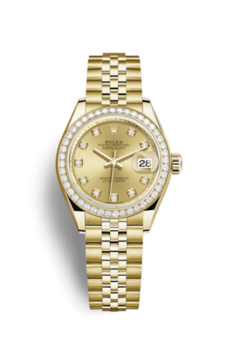 Lady-Datejust 28 Yellow Gold Diamond / Jubilee / Champagne Diamond