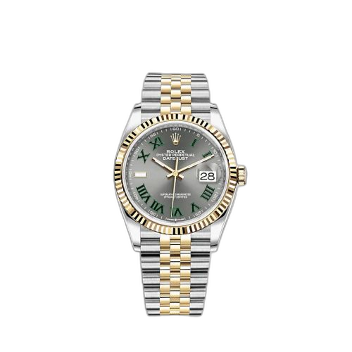 Datejust 36 Stainless Steel / Yellow Gold / Fluted / Slate - Roman / Jubilee
