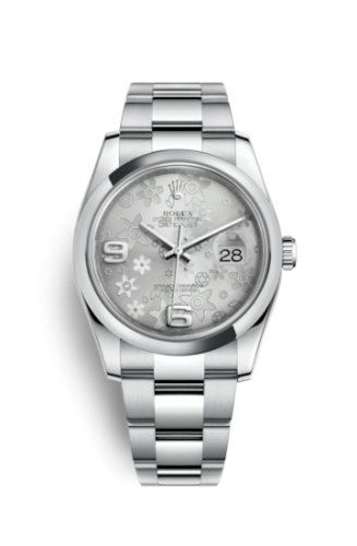 Datejust 36 Stainless Steel Domed / Oyster / Silver Floral