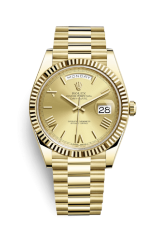 Day-Date 40 Yellow Gold / Champagne - Roman