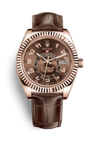 Sky-Dweller Everose / Chocolate / Alligator