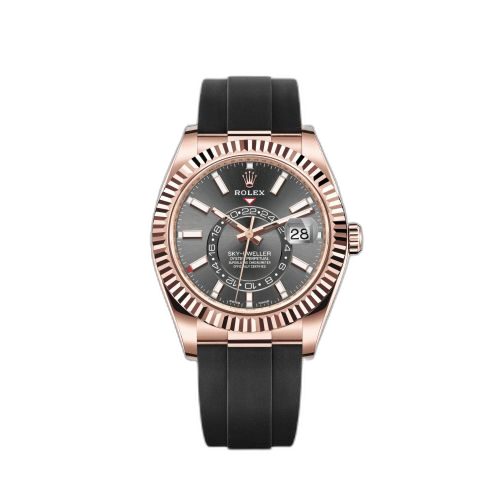 Sky-Dweller Everose / Dark Rhodium / Oysterflex