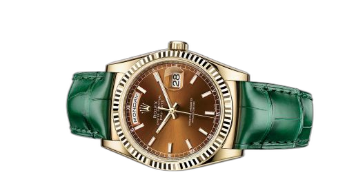 Day-Date 36 Yellow Gold / Strap / Cognac