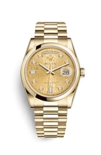 Day-Date 36 Yellow Gold Domed / President / Champagne Computer