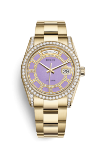 Day-Date 36 Yellow Gold Diamonds / Oyster / Lavender Jade Carousel
