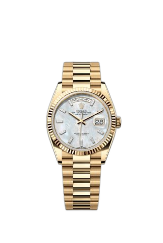 Day-Date 36 Yellow Gold / Fluted / MOP - Baguette / President