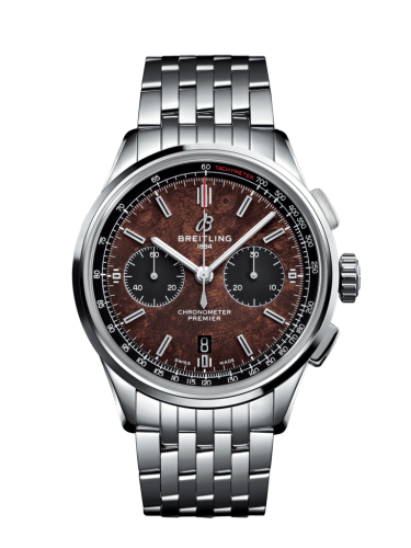 Premier B01 Chronograph 42 Bentley Centenary Stainless Steel / Wood / Calf / Bracelet