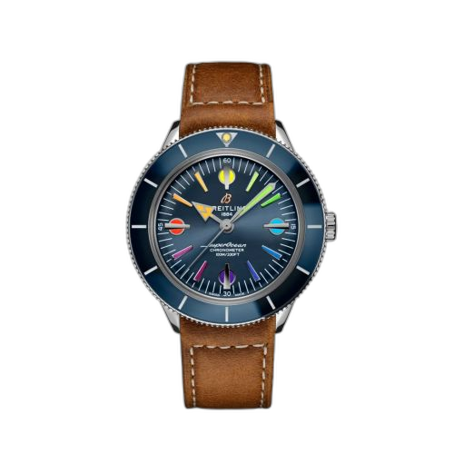 Superocean Heritage '57 Stainless Steel / Blue Rainbow / Calf / Folding