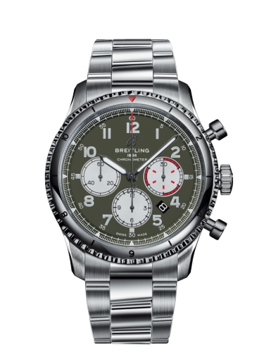 Aviator 8 B01 Chronograph 43 Stainless Steel / Curtiss Warhawk / Bracelet