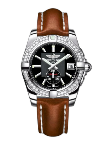 Galactic 36 Automatic Stainless Steel / Diamond / Volcano Black / Calf