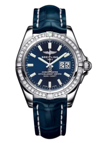Galactic 41 Stainless Steel / Diamond / Horizon Blue / Croco
