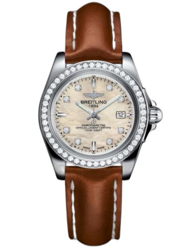Galactic 32 Sleek Edition Stainless Steel / Diamond / Pearl Diamond / Calf