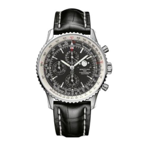 Navitimer 1461 Stainless Steel / Black / Croco / Pin