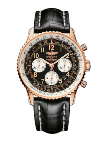 Navitimer 01 43 Red Gold / Black Arabic / Croco / Pin