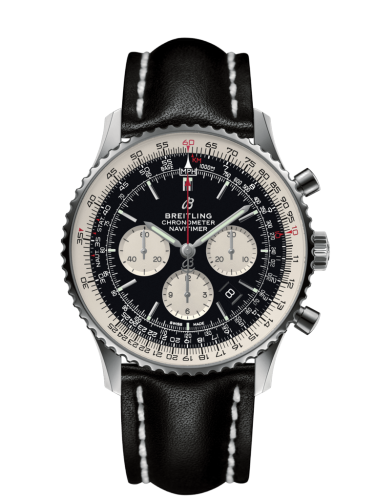 Navitimer 1 B01 Chronograph 46 Stainless Steel / Black / Calf / Pin