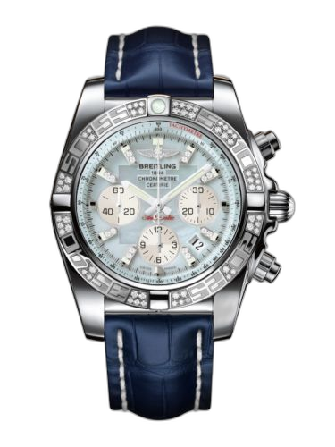 Chronomat 44 Stainless Steel / Diamond / Gray Pearl Diamond / Croco