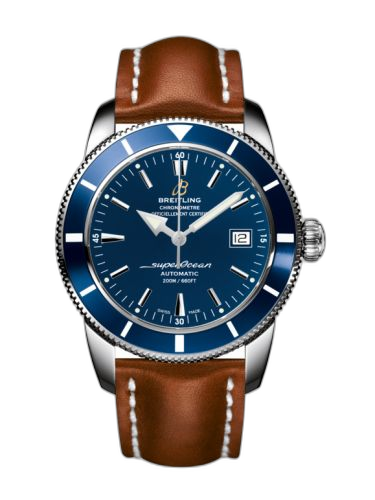 Superocean Heritage 42 Stainless Steel / Blue / Gun Blue / Calf