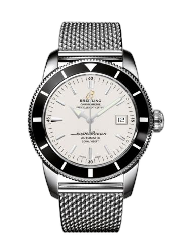 Superocean Heritage 42 Stainless Steel / Black / Stratus Silver / Milanese