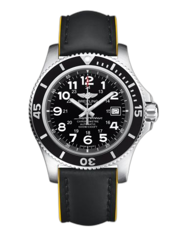 Superocean II 44 Stainless Steel / Black / Volcano Black / Rubber