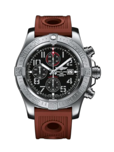 Super Avenger II Stainless Steel / Volcano Black / Rubber / Folding