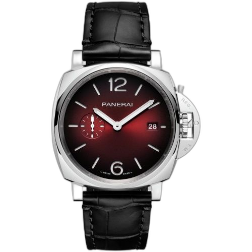 Luminor Due 42 3 Days Date Stainless Steel / Burgundy