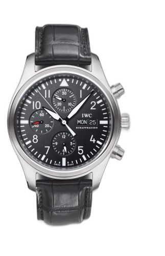 Pilot's Watch Chronograph Stainless Steel / Black / Strap