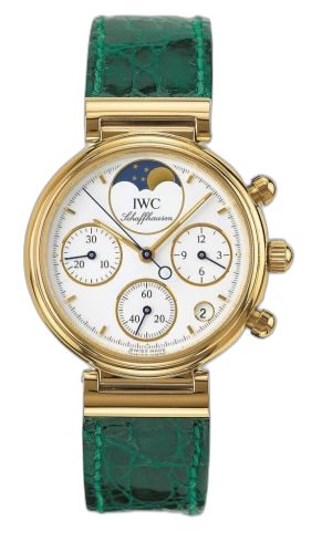 Kleine Da Vinci Yellow Gold / White / Green Croco