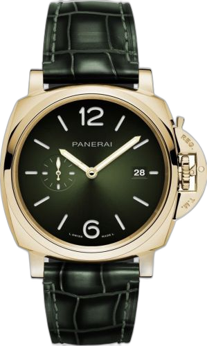 Luminor Due 42 Automatic Yellow Gold / Green