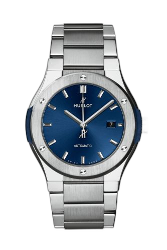 Classic Fusion 42 Titanium / Blue / Bracelet