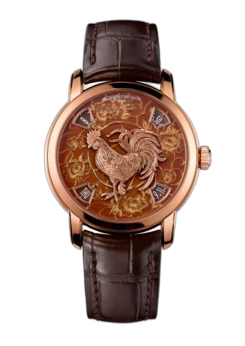 Métiers d'Art The Legend of the Chinese Zodiac Year of the Rooster Pink Gold