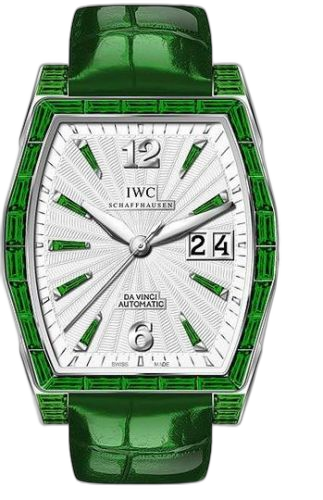 Da Vinci Automatic Midsize White Gold / Emerald / Silver