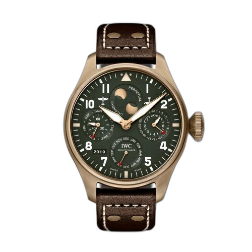Big Pilot's Watch Perpetual Calendar Spitfire Bronze / Green