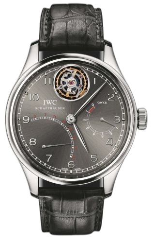 Portuguese Tourbillon Mystère Rétrograde Platinum / Ardoise