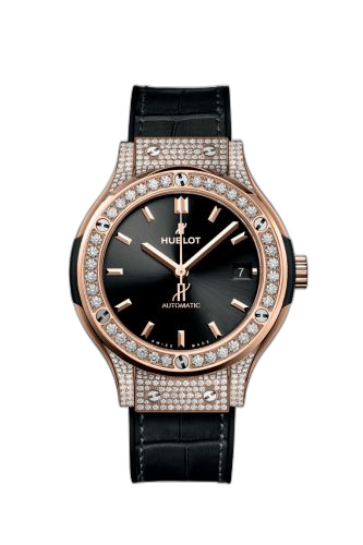 Classic Fusion 38 King Gold - Pavé / Black / Alligator