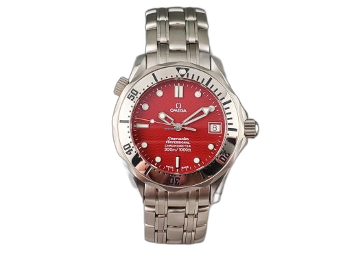 Seamaster Diver 300M Automatic 36.25 Stainless Steel / Red / Bracelet / Marui