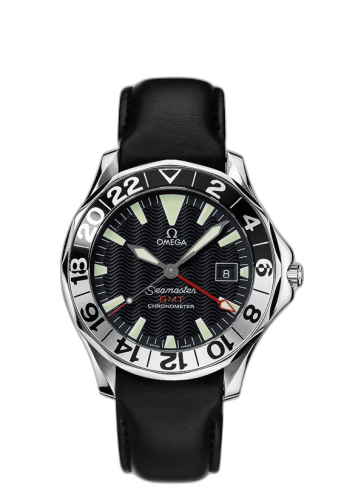 Seamaster Diver 300M Automatic 41 GMT Stainless Steel / Black / Leather